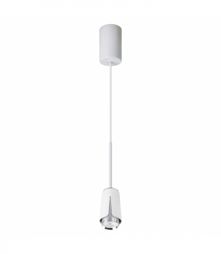FLOWER WHITE CHROME LAMPA WISZĄCA 1xGU10, Milagro ML0275