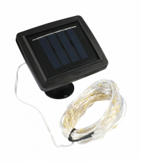Girlanda solarna Micro Led 15m 150LED, Ciepła 3000K, 2lm, Eko-Light EKO0624