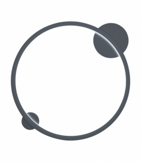 Lampa sufitowa Saturno Black 25W LED, Neutralna 4000K, 1400lm, Milagro ML8858