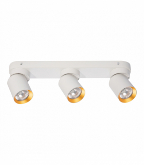 Lampa Sufitowa Andy 3xGU10 Biały + Złoty, Milagro ML9936