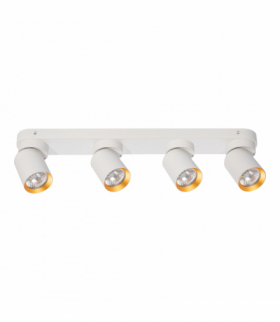 Lampa Sufitowa Andy 4xGU10 Biały + Złoty, Milagro ML9938