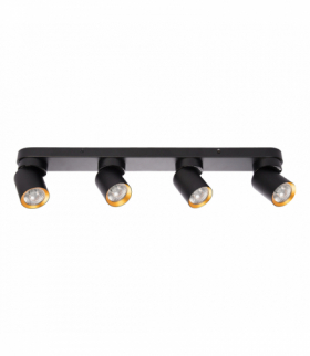 Lampa Sufitowa Andy 4xGU10 Czarny + Złoty, Milagro ML9939