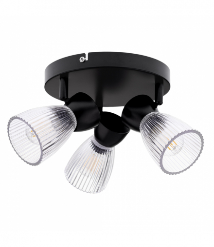 Lampa sufitowa BEST BLACK 3xE14 (round), Milagro ML9973
