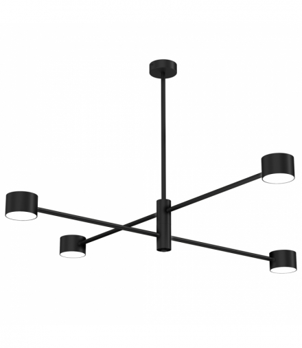 Lampa sufitowa CROSS BLACK 4xGX53, Milagro MLP8922