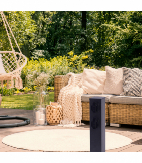 Słupek Ogrodowy, gniazdko do ogrodu Electric 40cm 2 Gniazda 16A, Eko-Light EKO0432