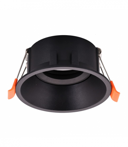 Oczko Sufitowe Podtynkowe Okrągłe Ruchome 1xGU10 IP20 Czarny, Milagro MLOS7240