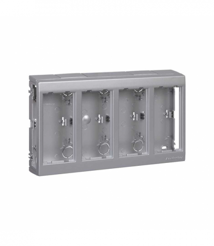 Obudowa natynkowa bez pokryw bocznych CIMA PRO 8×K45 aluminium SBC450/8