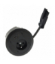 Gniazdo meblowe zest 1x250V typ E + ładowarka USB typ C szybkozłącza czarny Simon480 48310E10E000000-44
