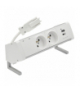 Biurkowy zestaw gniazd 2x250V typ E + ładowarka USB A-C szybkozłącza aluminium biały Simon480 48410E20B000000-30