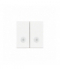 Klawisz podwójny z oczkami z piktogramami krzyżowymi do SW72L2M Biały mat Simon55 TKW7/2L2/111