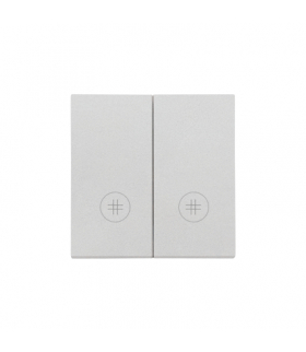 Klawisz podwójny z oczkami z piktogramami krzyżowymi do SW72L2M Aluminium mat Simon55 TKW7/2L2/143