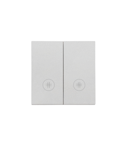 Klawisz podwójny z oczkami z piktogramami krzyżowymi do SW72L2M Aluminium mat Simon55 TKW7/2L2/143