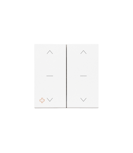 Klawisz podwójny do łącznika i przycisku roletowego podwójnego SZP2M, SZW2M Antybakteryjny Biały mat Simon55 TKZW2/AB111