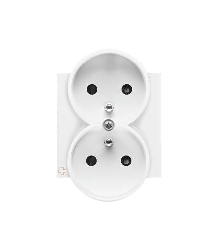 Pokrywa gniazda wtyczkowego podwójnego do SGZ2CM Antybakteryjny Biały mat Simon55 TGZ2MZP/AB111