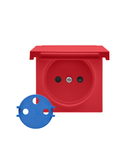 Pokrywa gniazda wtyczkowego pojedynczego z kluczem DATA do SGZ1CM SGZ1M Czerwony Simon55 TGD1ZP/122