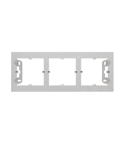 Puszka natynkowa 3-krotna do ramek LINE i DUO. Wyokość 40mm Aluminium mat Simon55 TPN3/143