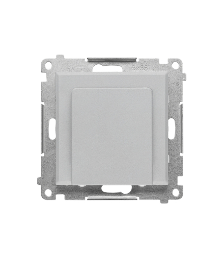 Elektroniczny łącznik hotelowy z podświetleniem LED (moduł), Aluminium mat Simon55 TEWH1.01/143