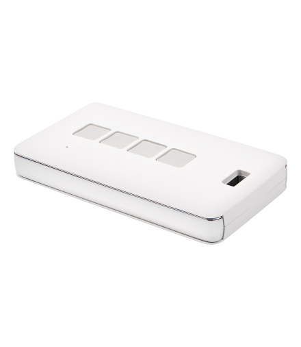 Pilot Wi-Fi czteroprzyciskowy PRO, Biały + metal Simon55 EP4W/11