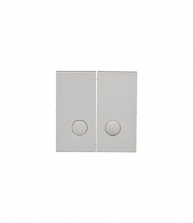 Klawisz podwójny do łączników i przycisków (klawisz) aluminium mat Simon55 TKW6/2L2/143