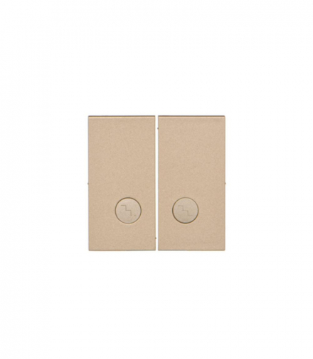 Klawisz podwójny do łączników i przycisków (klawisz) szampański mat Simon55 TKW6/2L2/144