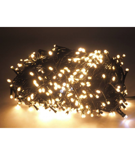 Lampki choinkowe 500 x LED Flash, ciepły biały + flash zimny biały, IP20, 230V. LXLED066