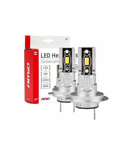 Żarówki LED Headlights H-series mini max 42W H7/H18 kpl 2szt Amio LX03332