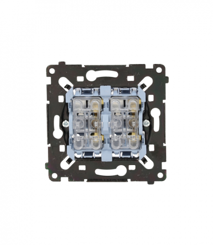 Łącznik żaluzjowy podwójny trójpozycyjny (1-0-2), 10A, Simon 55 SZW2MR