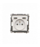 Gniazdo z ładowarką USB, jasnoszary mat, 16A, USB: A+A, Prąd ład.: 2,1A Simon 55 TGZ1ZUSB2AA.01/114
