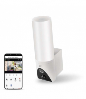 GoSmart Kamera zewnętrzna obrotowa IP-310 TORCH z WiFi i lampą, biała EMOS H4064 Tuya