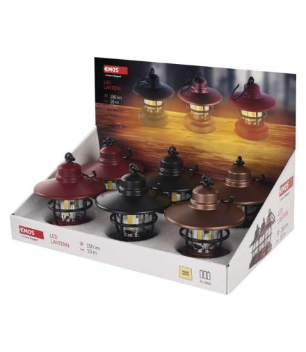 Latarnia, lampion LED COB 150lm, bateryjny 3×AAA, 6szt. EMOS P4716