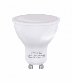 Żarówka LED, źródło światła SMD LED LARA LED GU10 1,5W zimna 6300K CW biały Struhm 04526