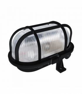 SOTOA, oprawa oświetleniowa, E27, max. 15W, IP54, klosz szklany, osłona plastikowa, czarna Orno AD-OP-6562BE27SPP