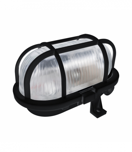 SOTOA, oprawa oświetleniowa, E27, max. 15W, IP54, klosz szklany, osłona plastikowa, czarna Orno AD-OP-6562BE27SPP