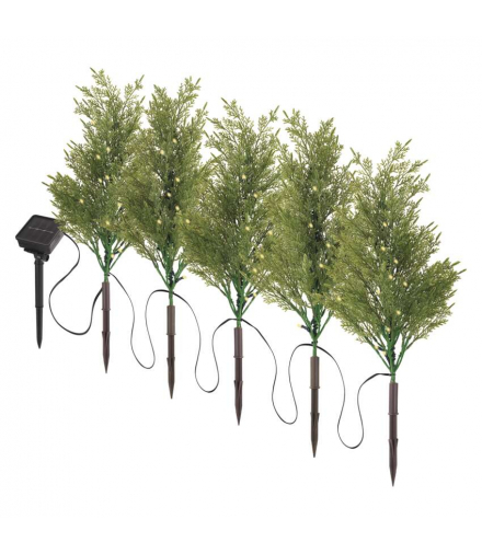 Gałązki LED z panelem solarnym, przeźroczyste, ciepła biel EMOS DCTW24