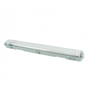 ZESTAW oprawa hermetyczna + 2x tuba, świetlówka LED 60cm 9W 4000K