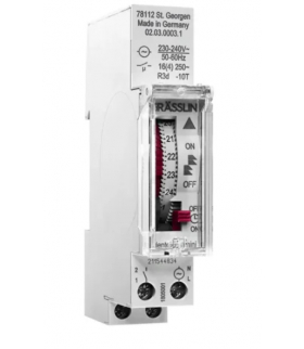 ZEGAR STERUJĄCY TALENTO 211 MINI ELEKTROMECHANICZNY, REZERWA CHODU, 24H/15MIN, LED MAX. 300W, PRZEŁĄCZNIK ON/AUTO/OFF Grasslin GR-02.03.0003.1
