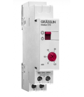 AUTOMAT SCHODOWY TREALUX 510 ELEKTRONICZNY, 0,5-20 MIN, LED MAX. 600W Grasslin GR-18.13.0016.1