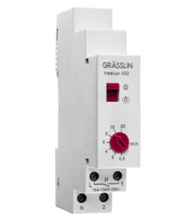 AUTOMAT SCHODOWY TREALUX 450 ELEKTRONICZNY, 0,5-20 MIN, LED MAX. 400W Grasslin GR-18.13.0001.1