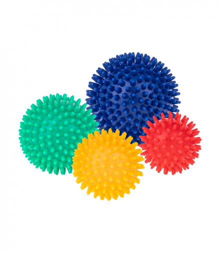 Zestaw piłeczek sensorycznych z kolcami do masażu, 4 piłeczki , REBEL ACTIVE Rebel LEC-RBA-3059