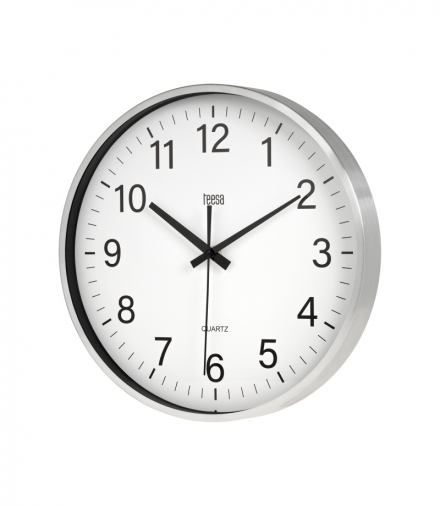 Zegar ścienny 30 cm srebrny Teesa LEC-TSA0036