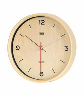 Zegar ścienny 30 cm jasny brąz Teesa LEC-TSA0048
