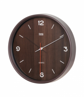 Zegar ścienny 30 cm ciemny brąz Teesa LEC-TSA0048DB