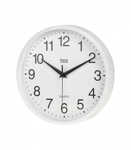 Zegar ścienny 25 cm biały Teesa LEC-TSA0037