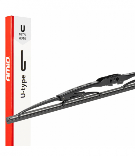 Wycieraczka samochodowa szkieletowa metalowa u-type uniwersalna 18" 450 mm 45 cm amio-04008 AMiO AMI-04008