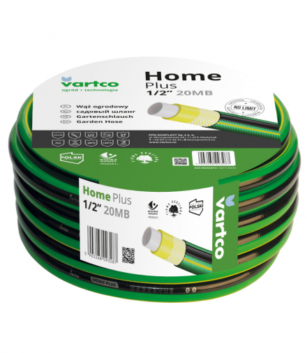 Wąż ogrodowy Vartco Home Plus 1/2" 20m Agaplast CEN-77360