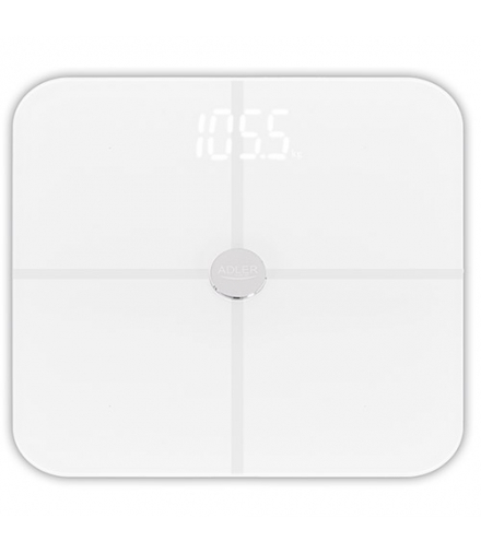 Waga łazienkowa analityczna ? smart - aplikacja fitgo ADLER AD 8187 White