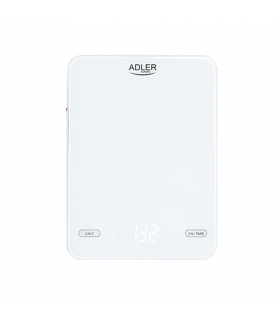 Waga kuchenna 10kg ładowana przez usb ADLER AD 3177 white