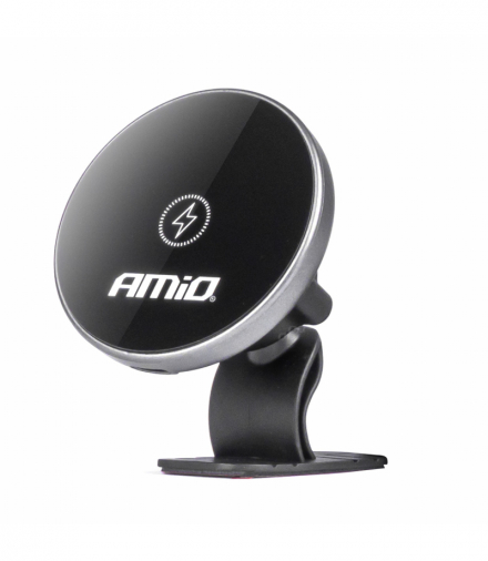 Uchwyt do samochodu na telefon z ładowarką indukcyjną na deskę kokpit my mag 15w amio-03774 AMiO AMI-03774