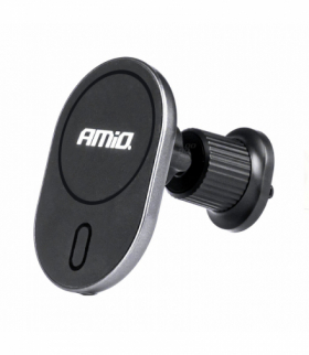 Uchwyt do samochodu na telefon z ładowarką indukcyjną do kratki my mag 15w amio-03769 AMiO AMI-03769