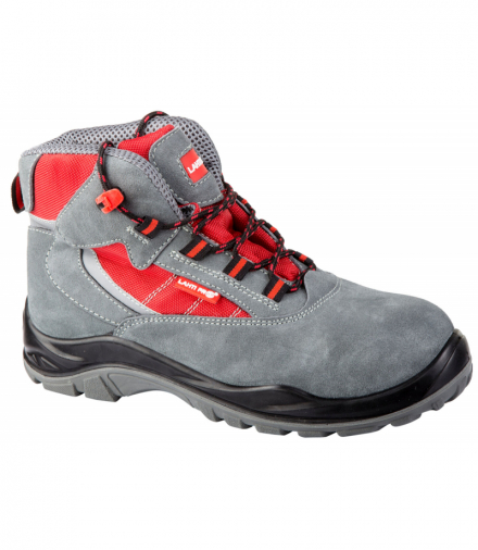Trzewiki zamsz/oxford szaro-czerw., s1p src, "41", ce, Lahti Pro L3011941